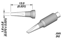 Load image into Gallery viewer, C245944 Chisel Cartridge 1.8 x 0.8