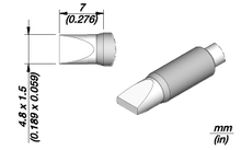 Load image into Gallery viewer, C245908 Solder Tip- Chisel Cartridge 4.8 x 1.5 HT