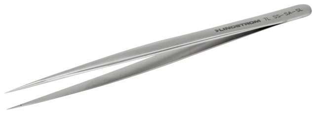 SS-SA-SL Stainless Steel Precision Economy Tweezers, Style SS with Very Sharp, Fine Tips, 140 mm - 5.51