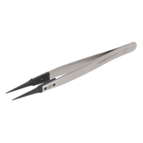 Load image into Gallery viewer, 5CPR-SA Lindstrom Carbon PEEK Plastic Replaceable Tip ESD Safe Tweezers Style 5CPR with Very Fine and Sharp Tips
