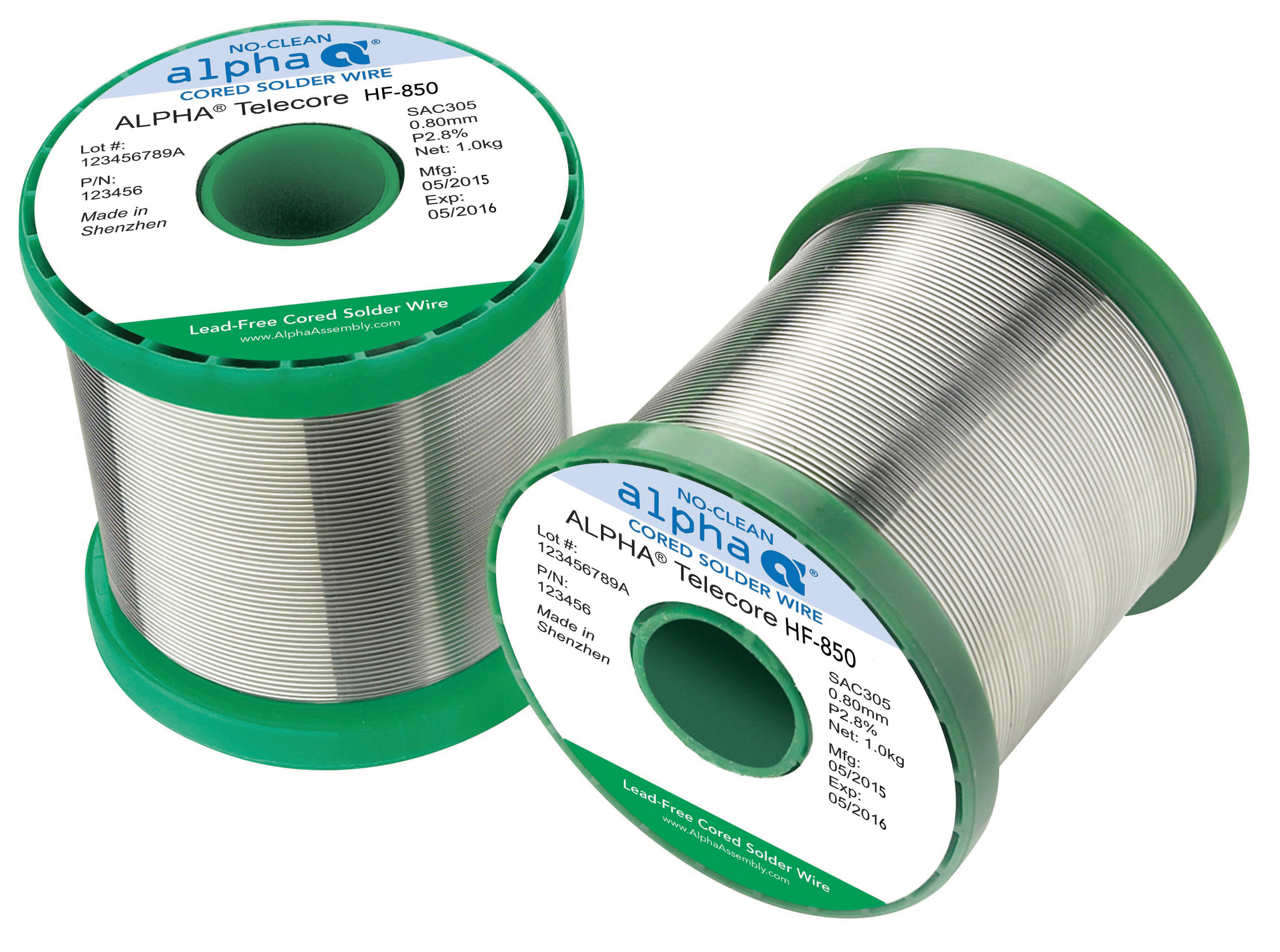 Telecore Telecore HF-850 SAC305, .032, P2, No-Clean Cored Solder Wire (1lb Spoo ...