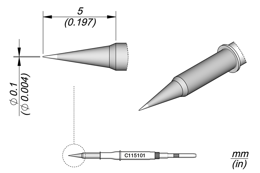 C115101 Conical Cartridge Ø 0.1
