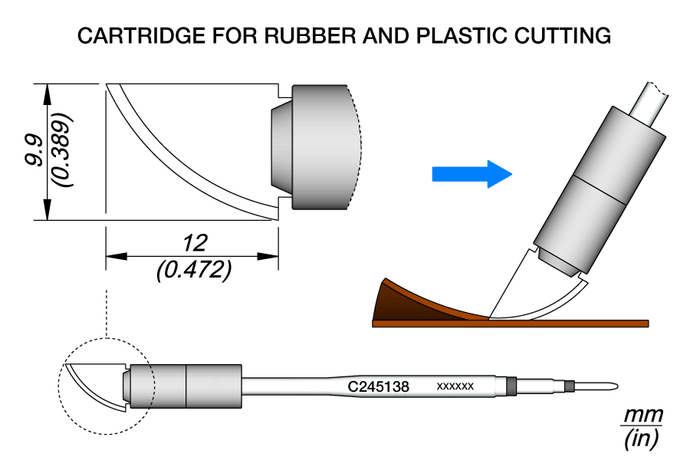 C245138 Solder Tip- Cutter Cartridge 12