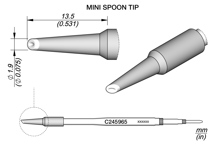 C245965 Mini Spoon Cartridge Ø 1.9