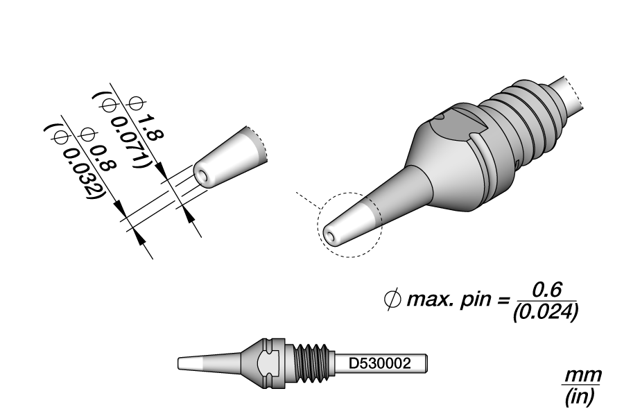 D530002 Through-hole Desoldering Ø 0.8 HT S1