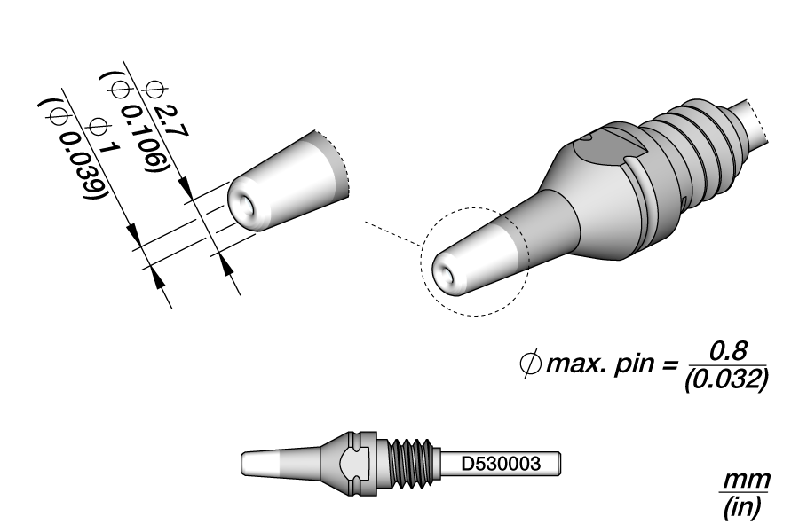 D530003 Through-hole Desoldering Ø 1 S1