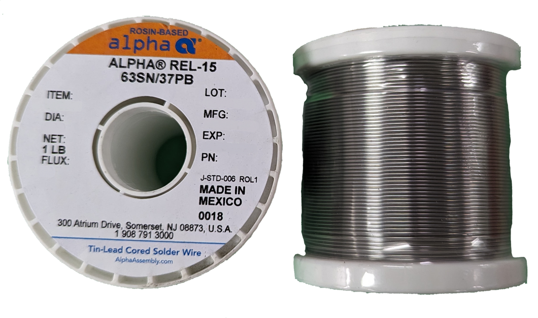 Reliacore 15 63/37, RMA Rosin, Cored Solder Wire .015, P2 (1lb Spool)