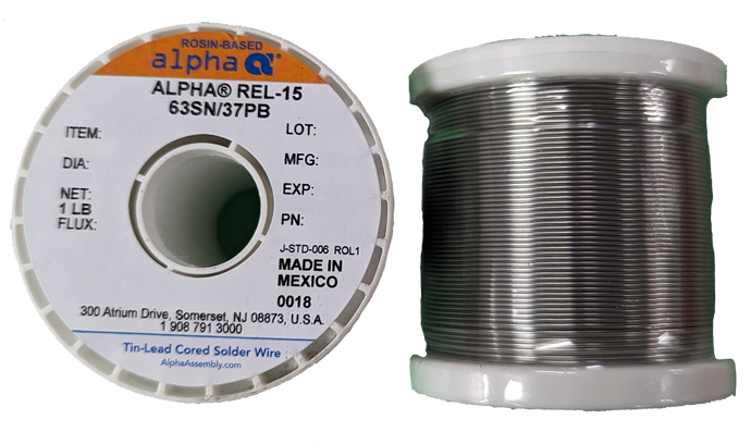 Reliacore 15 6/37, RMA Rosin, Cored Solder Wire .010, P2 (1lb Spool)