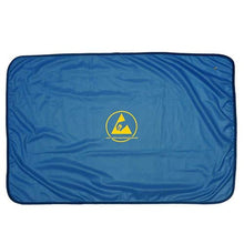 Load image into Gallery viewer, ESD Safe Workstation Cover, Blue, ESD Logo, 36&quot; x 72&quot; WC7236B
